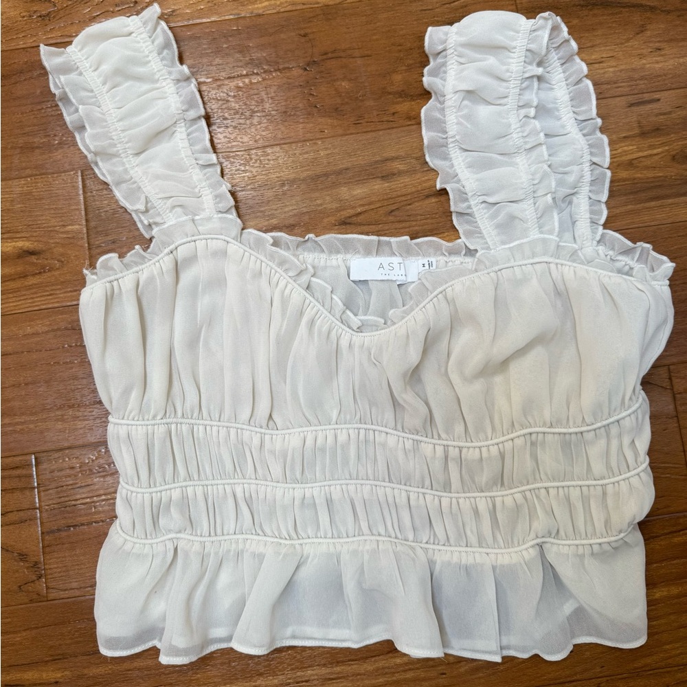 ASTR THE LABEL - ROSITA SMOCKED TOP - Picture 3 of 4
